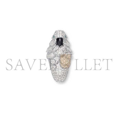 CARTIER EMERALD AND ONYX PARROT RING BY CARTIER 